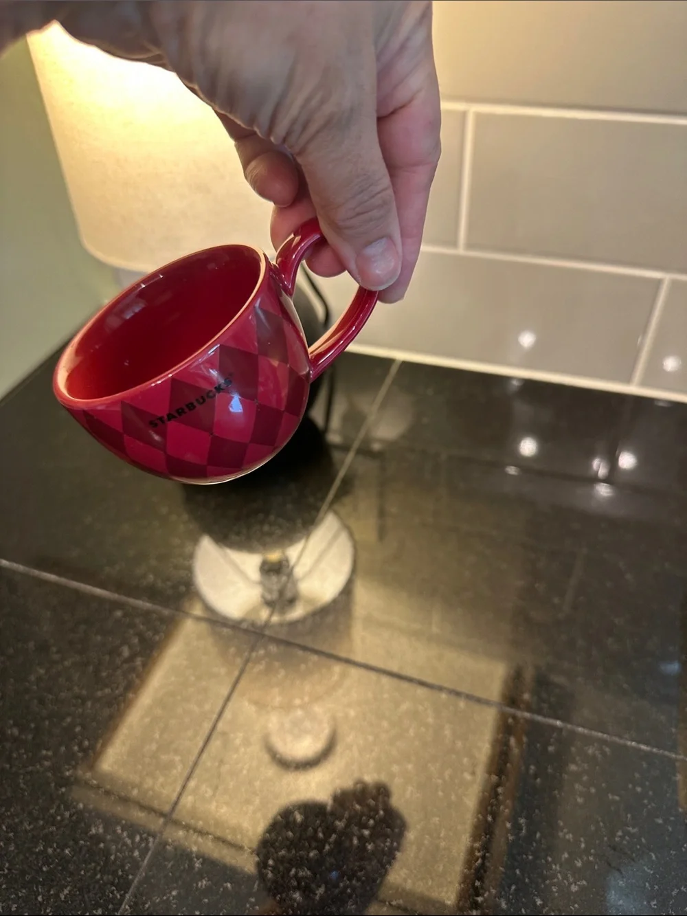 Starbucks Red Diamond Pattern Espresso Cup